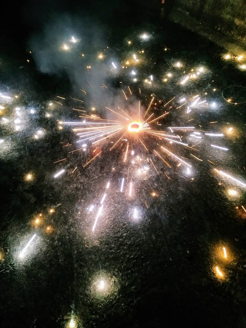A chakri wheel spinning with bright sparks